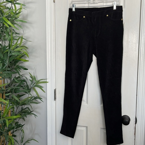 Michael Kors Black Corduroy like leggings M EUC - Picture 4 of 8